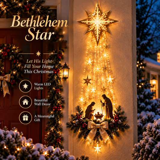 Last Day 50% OFF Lighted Bethlehem Star Christmas Wall & Porch Decor
